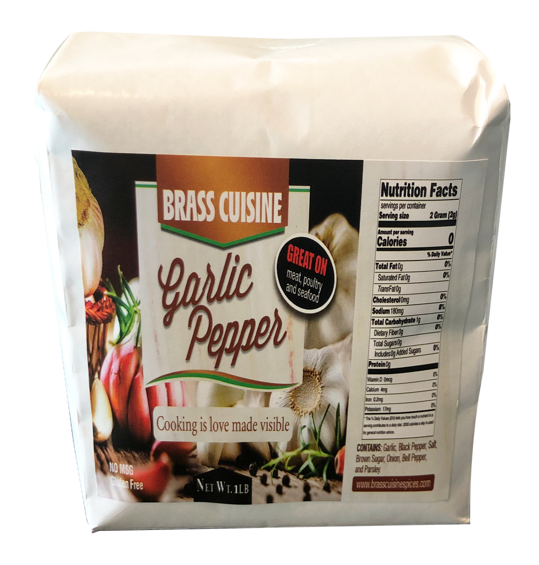 Brass Cuisine Garlic Pepper Seasoning ( TOP SELLER)
